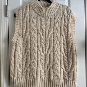 a new day Cream Knit Sweater Vest